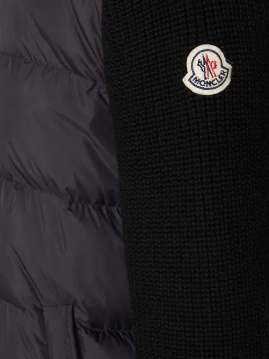 Moncler   Virgin wool down cardigan 