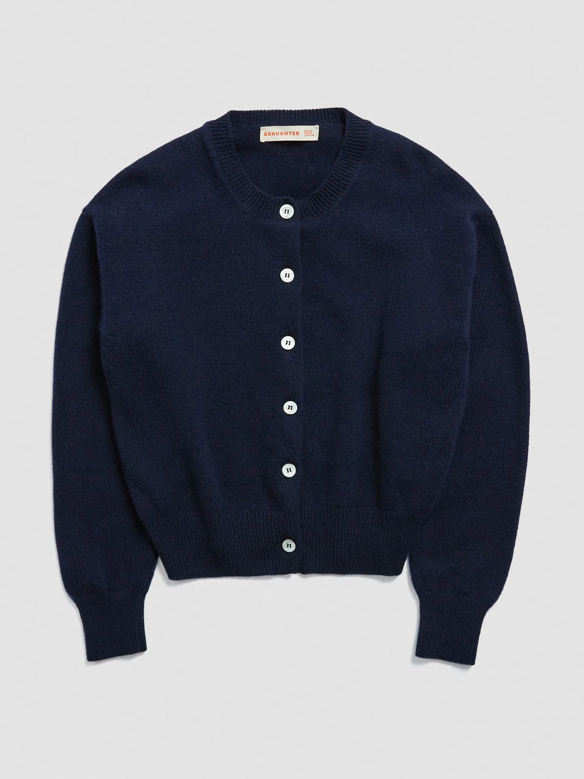 Navy Ada Geelong crewneck cardigan