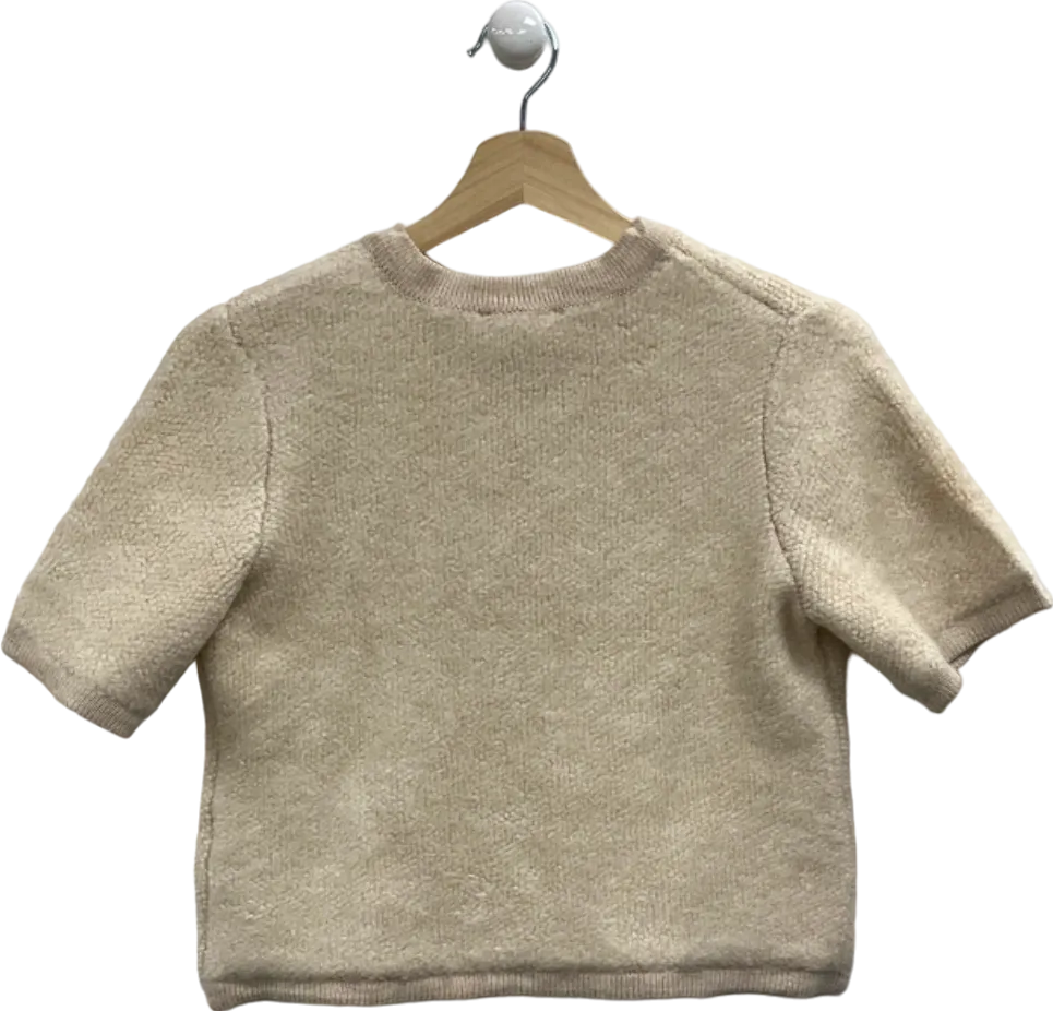 New Look Cream Short Sleeve Cardigan UK 8