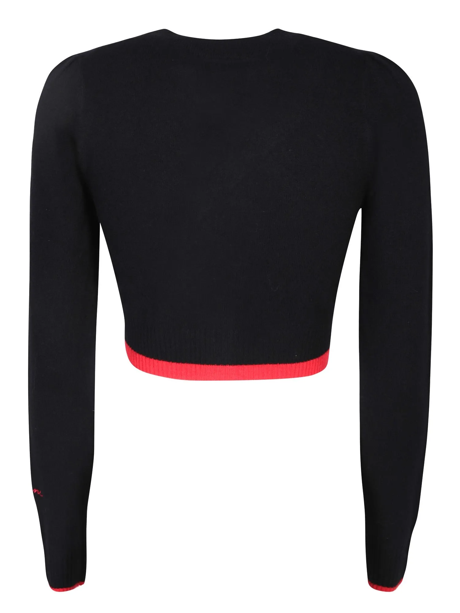 O-Neck black/red cardigan