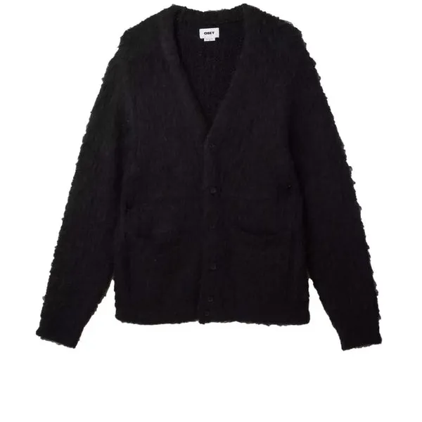 Obey Patron Cardigan - Black