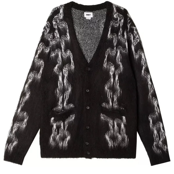 Obey Temple Cardigan - Black