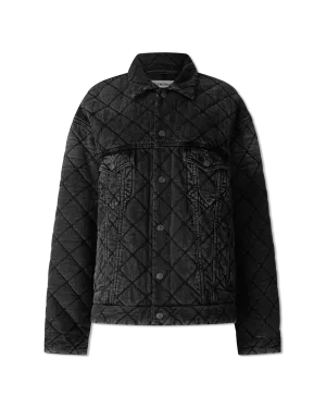 Oversized Quilted Denim Jacket