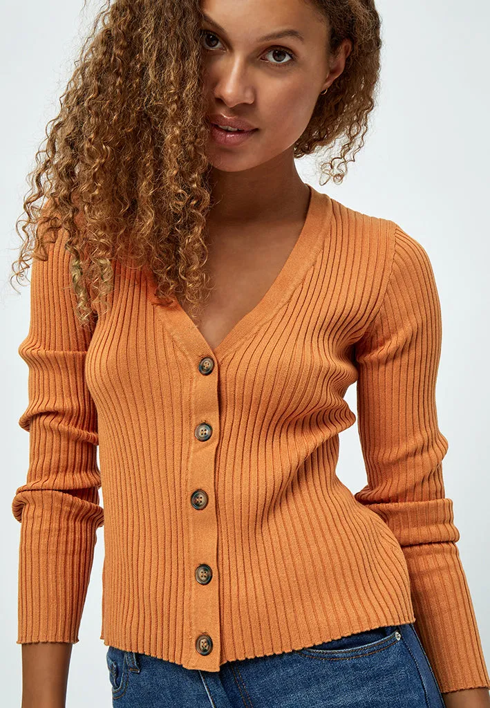 PCTana V Cardigan - Peach Caramel