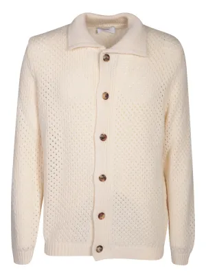 Perforated cardigan