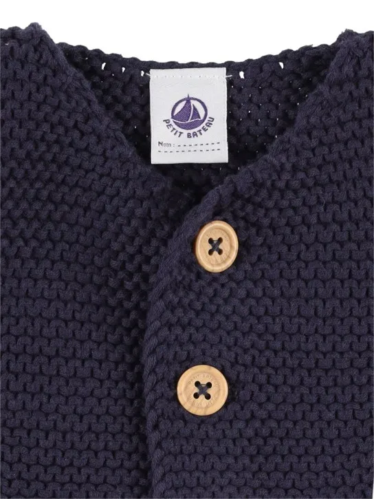 Petit Bateau   Cotton tricot knit cardigan 