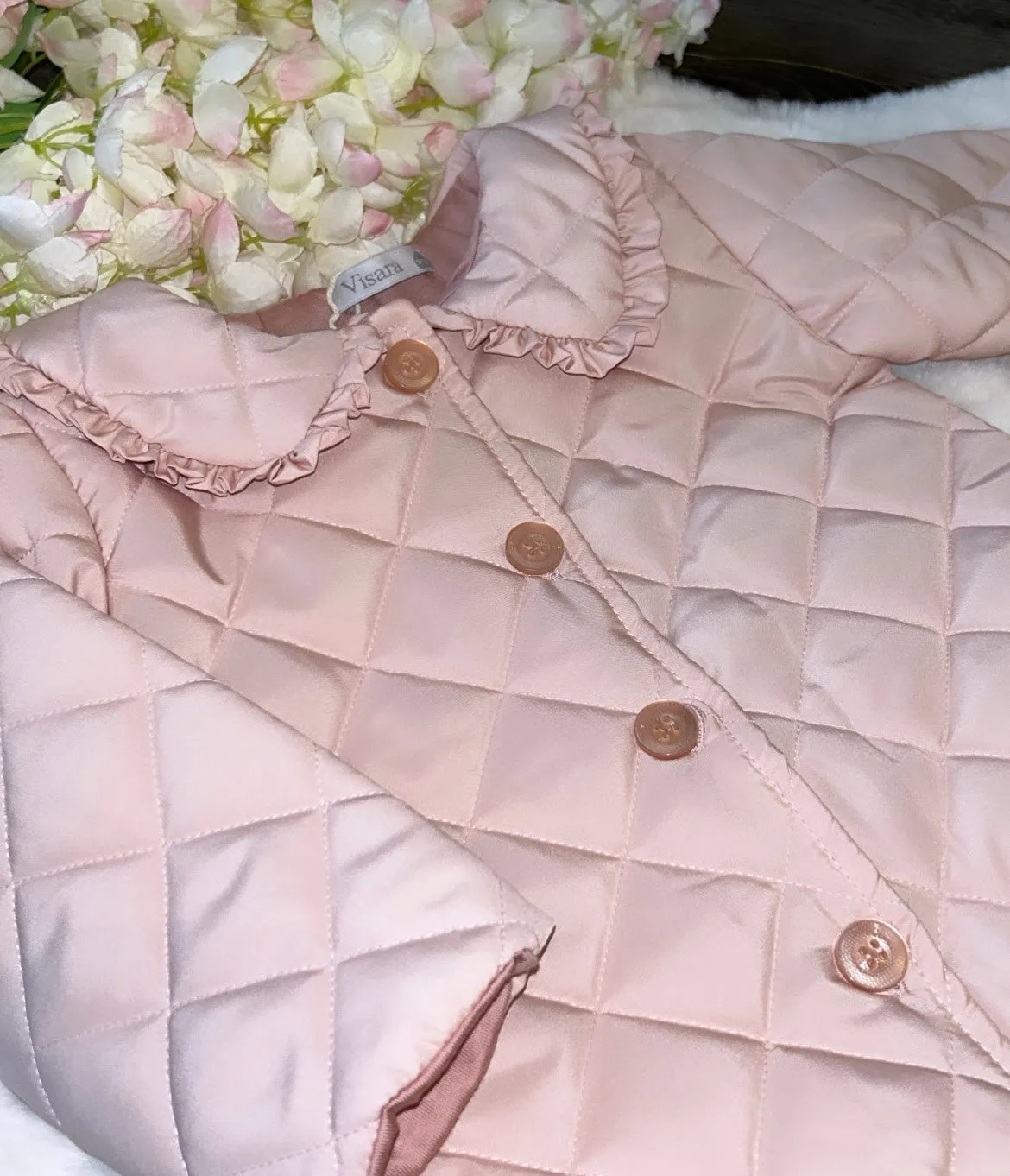 Pink quilted jacket