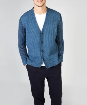 Pinstripe Cardigan Harbour Blue