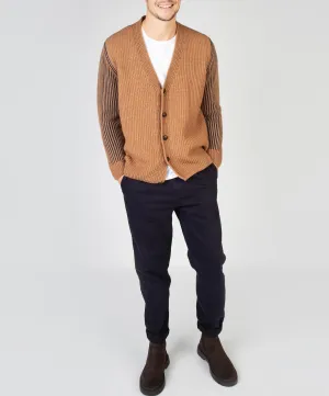 Pinstripe Cardigan Nutmeg