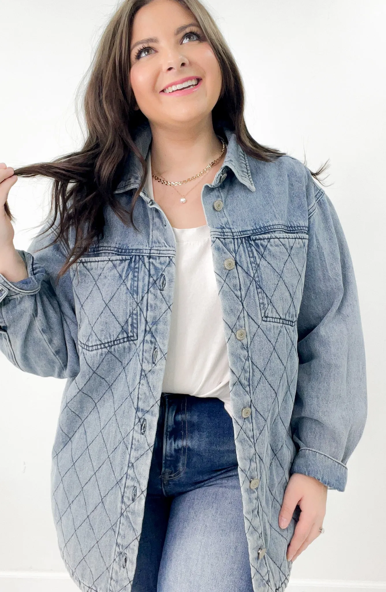 Quilted Button Down Jacket