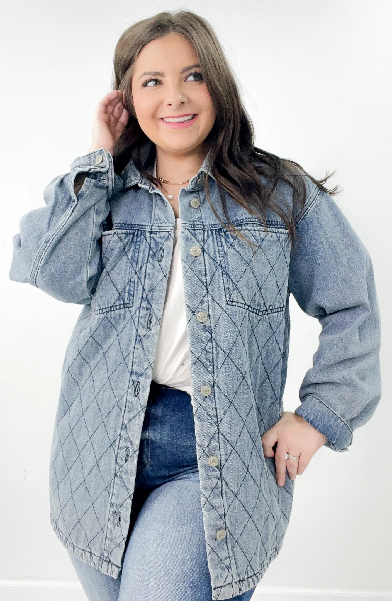 Quilted Button Down Jacket