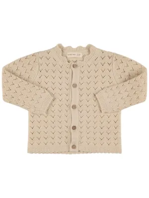 Quincy Mae   Organic cotton knit cardigan 