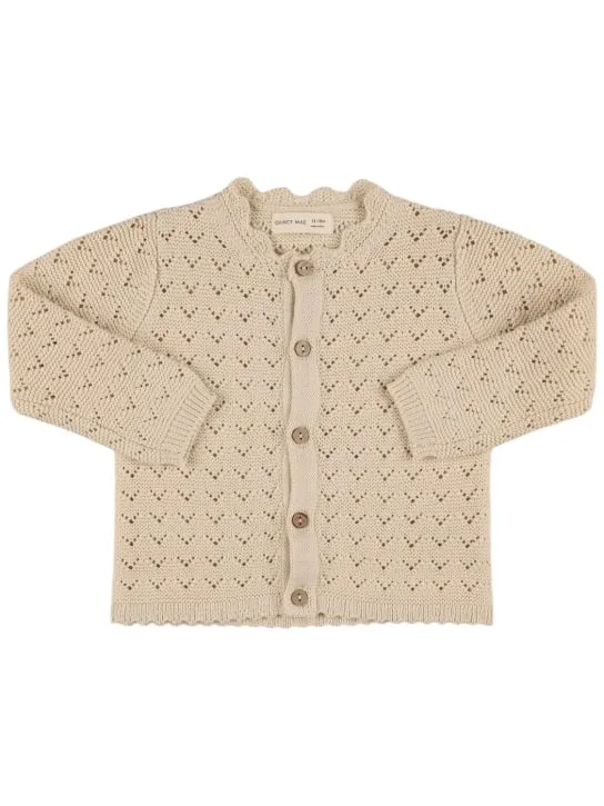 Quincy Mae   Organic cotton knit cardigan 