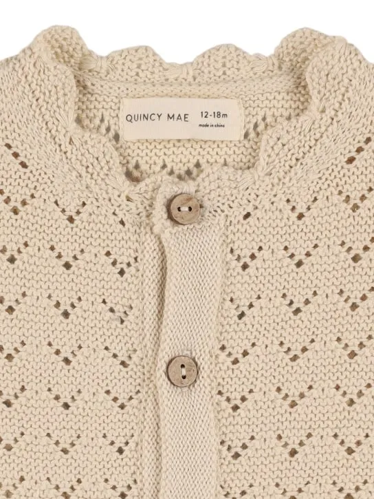 Quincy Mae   Organic cotton knit cardigan 