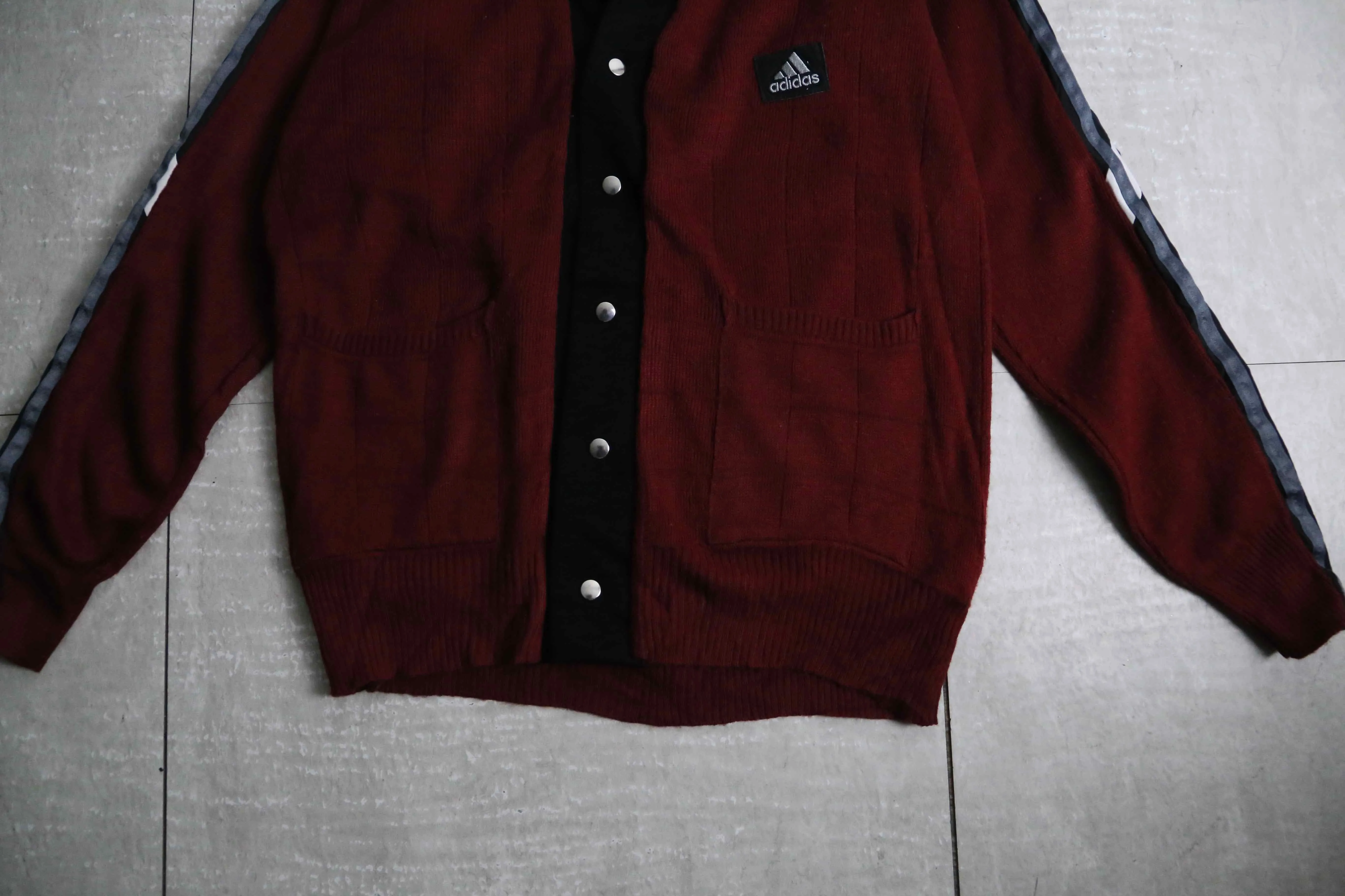 "Re:make" track×knit cardigan