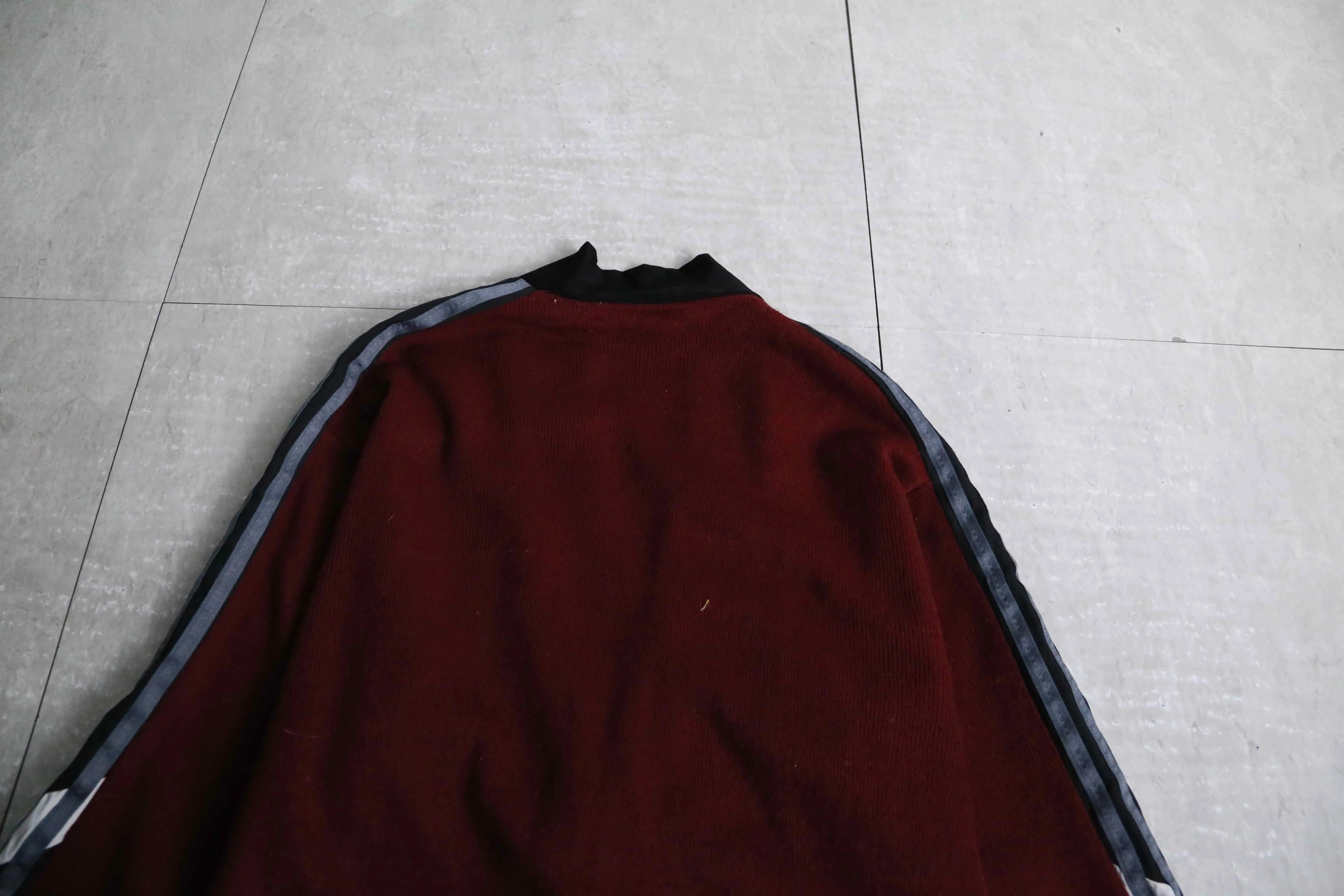 "Re:make" track×knit cardigan