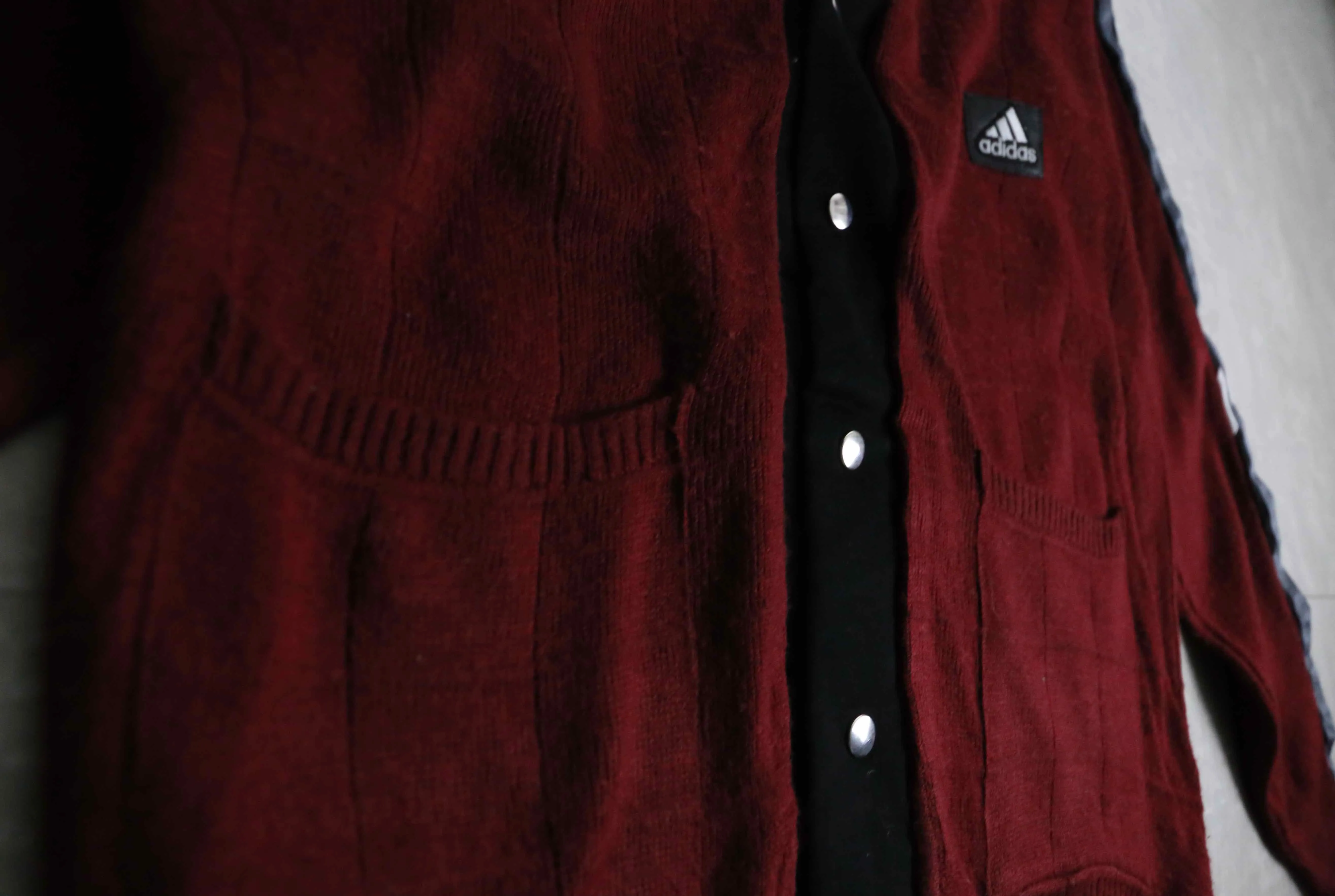 "Re:make" track×knit cardigan