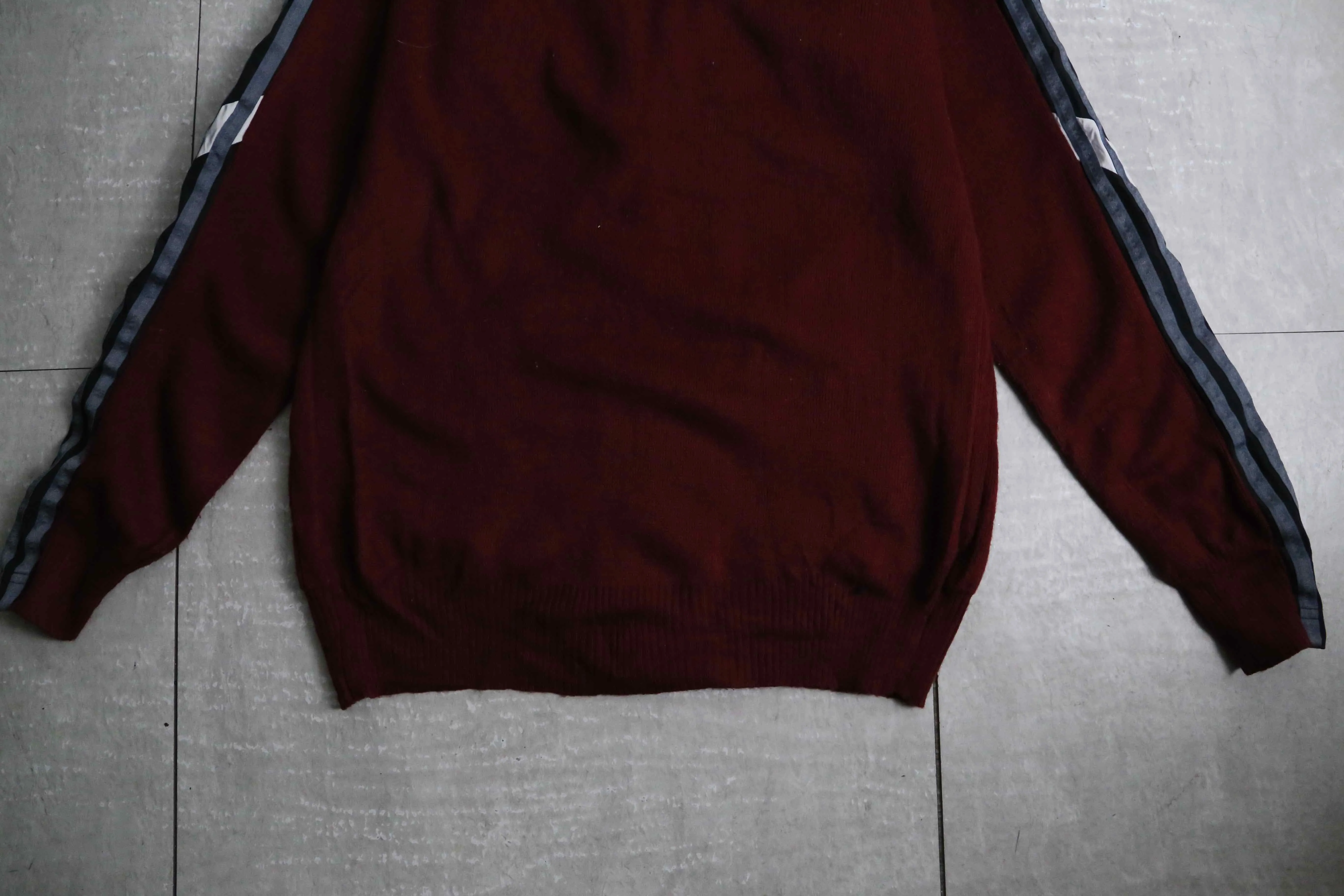"Re:make" track×knit cardigan