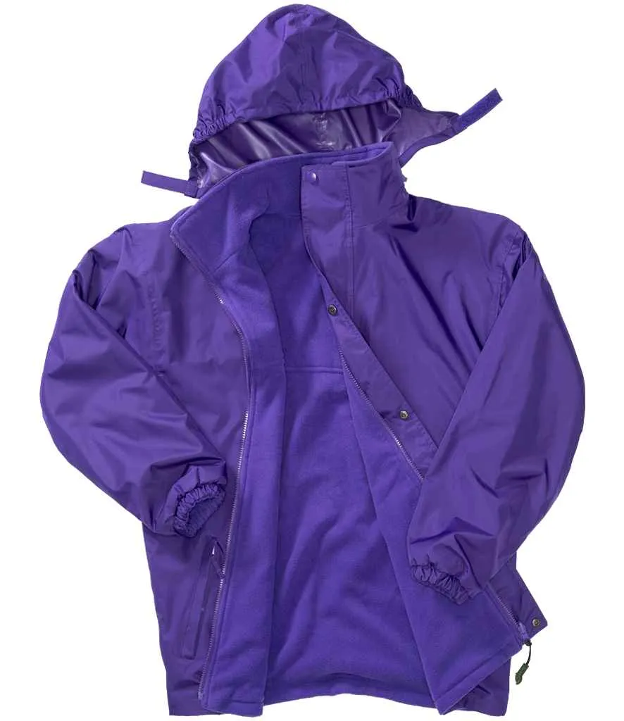 Result Fleece Lined StormDri 4000 Waterproof Jacket | Purple/Purple