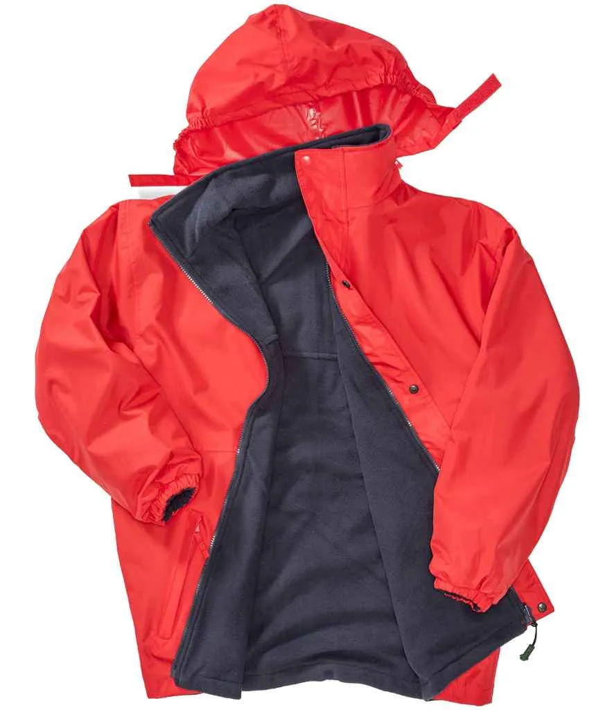 Result Fleece Lined StormDri 4000 Waterproof Jacket | Red/Navy