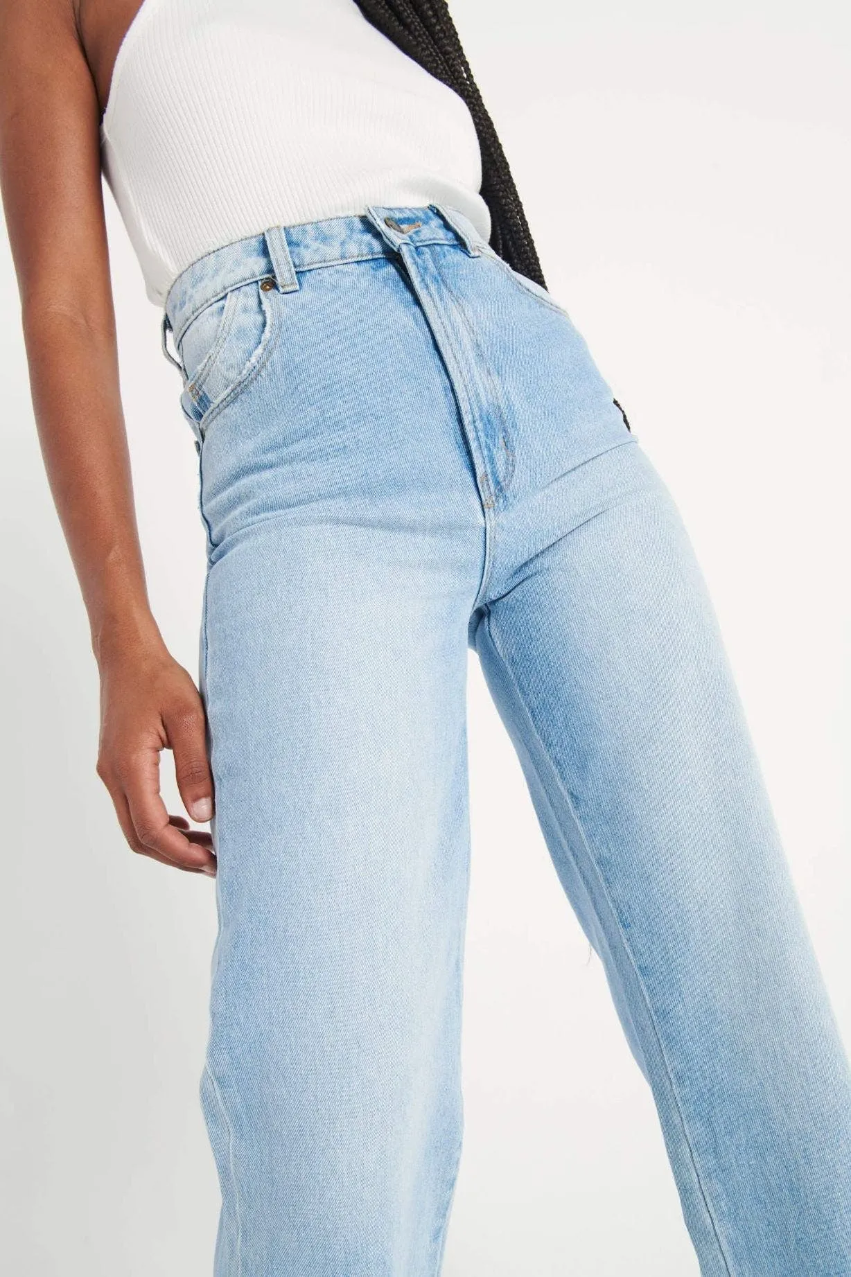 ROLLAS Heidi Wide Leg Jean - Old Stone