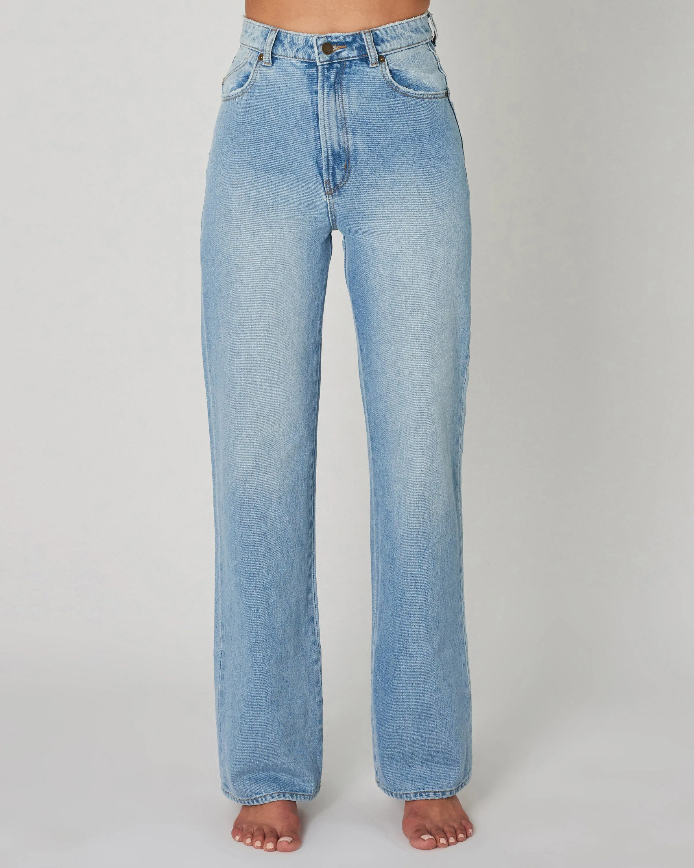 ROLLAS Heidi Wide Leg Jean - Old Stone