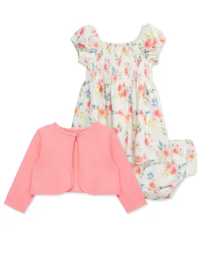 Rose Knit Dress Set (12M-24M)
