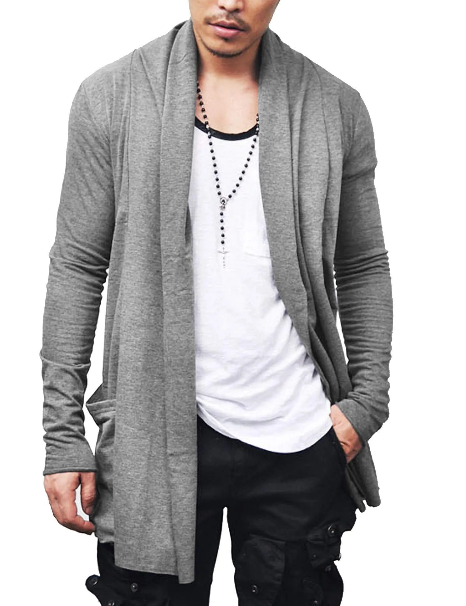 Ruffle Shawl Collar Knitted Cardigan (US Only)