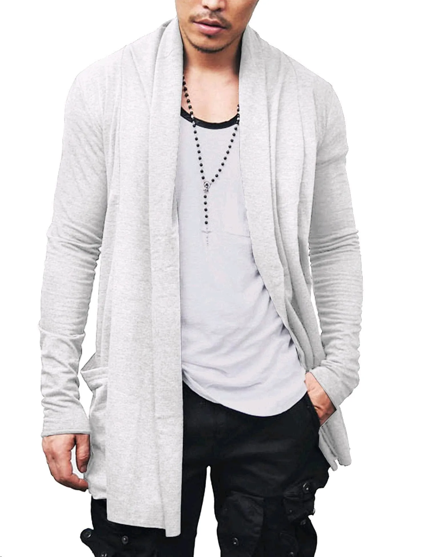 Ruffle Shawl Collar Knitted Cardigan (US Only)