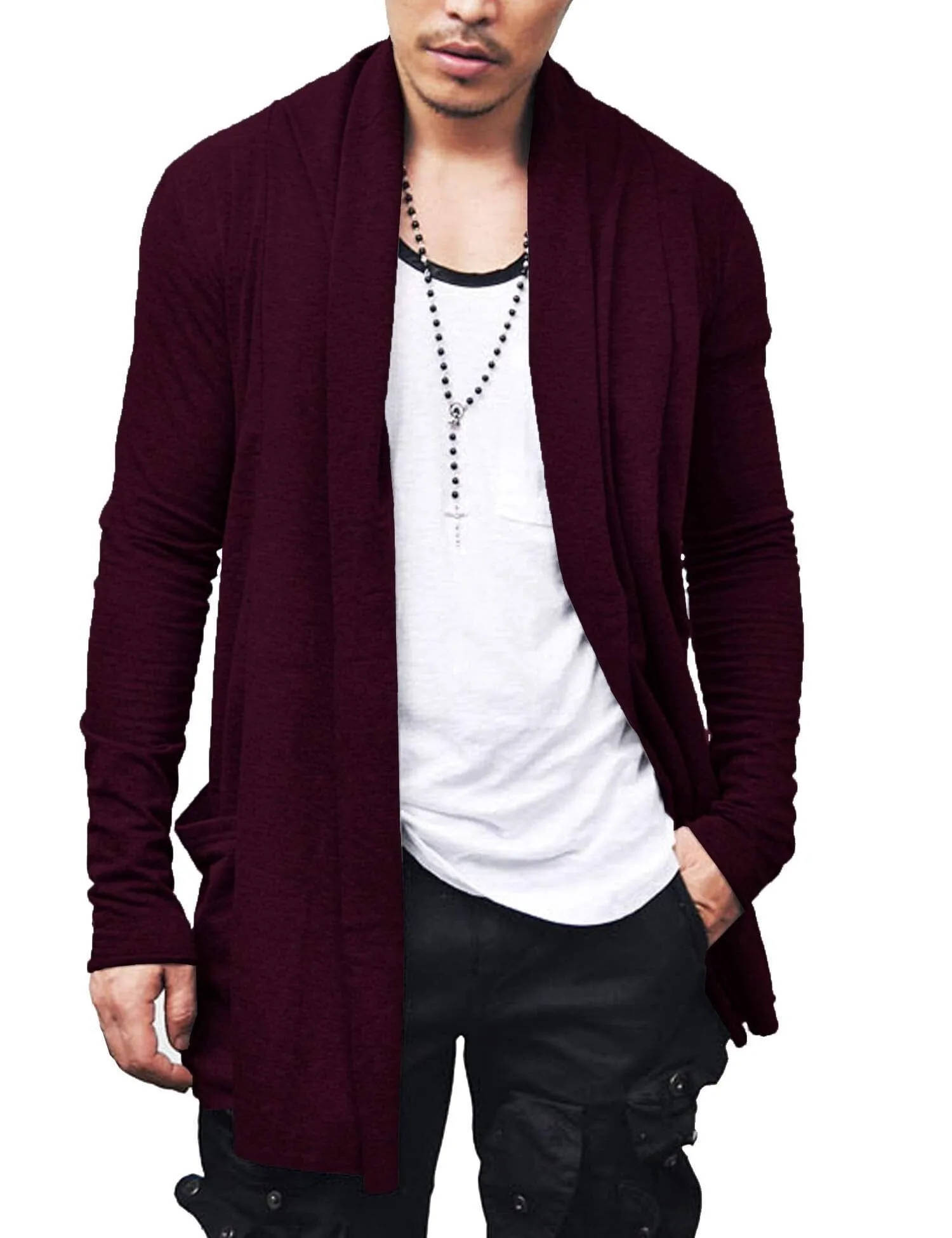 Ruffle Shawl Collar Knitted Cardigan (US Only)