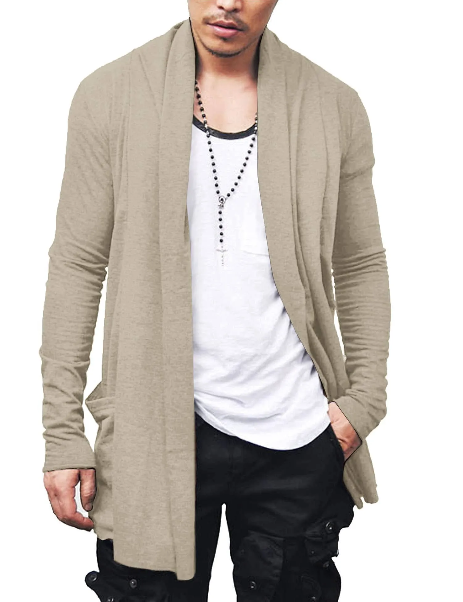 Ruffle Shawl Collar Knitted Cardigan (US Only)