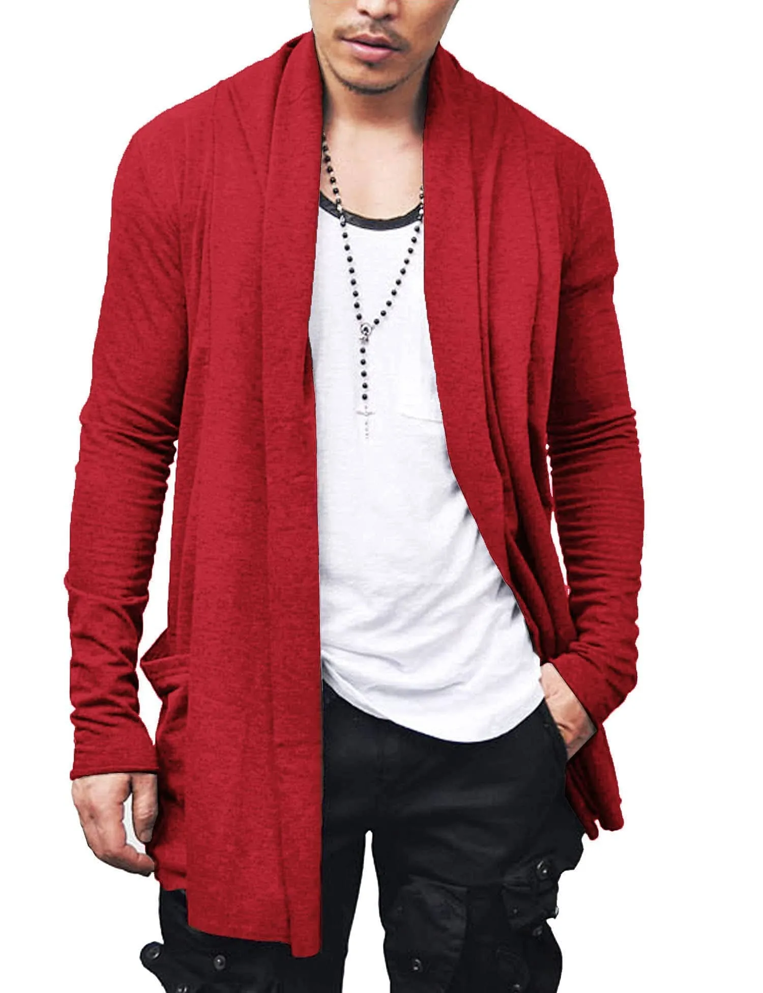 Ruffle Shawl Collar Knitted Cardigan (US Only)