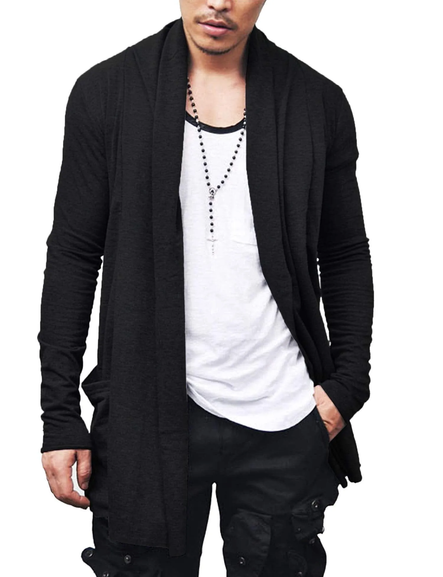 Ruffle Shawl Collar Knitted Cardigan (US Only)