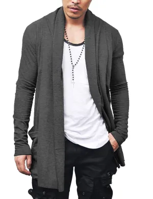 Ruffle Shawl Collar Knitted Cardigan (US Only)