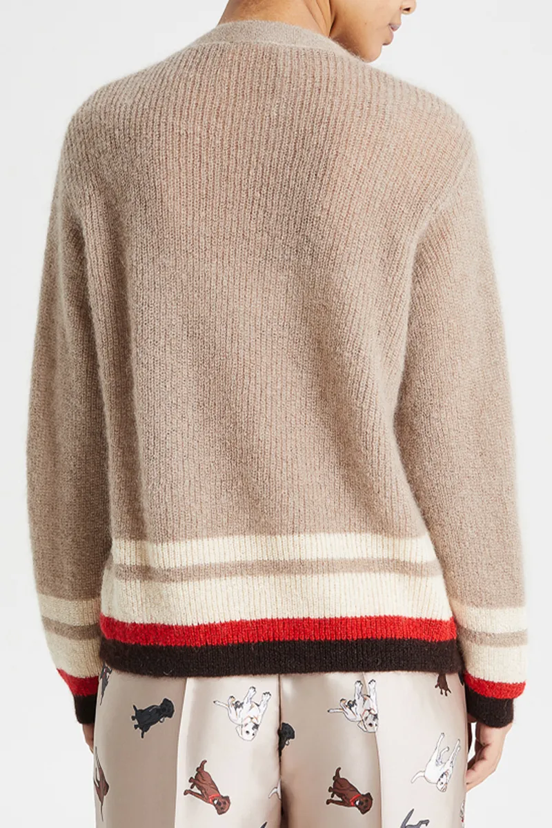 SEMICOUTURE  Cardigan stampa labrador
