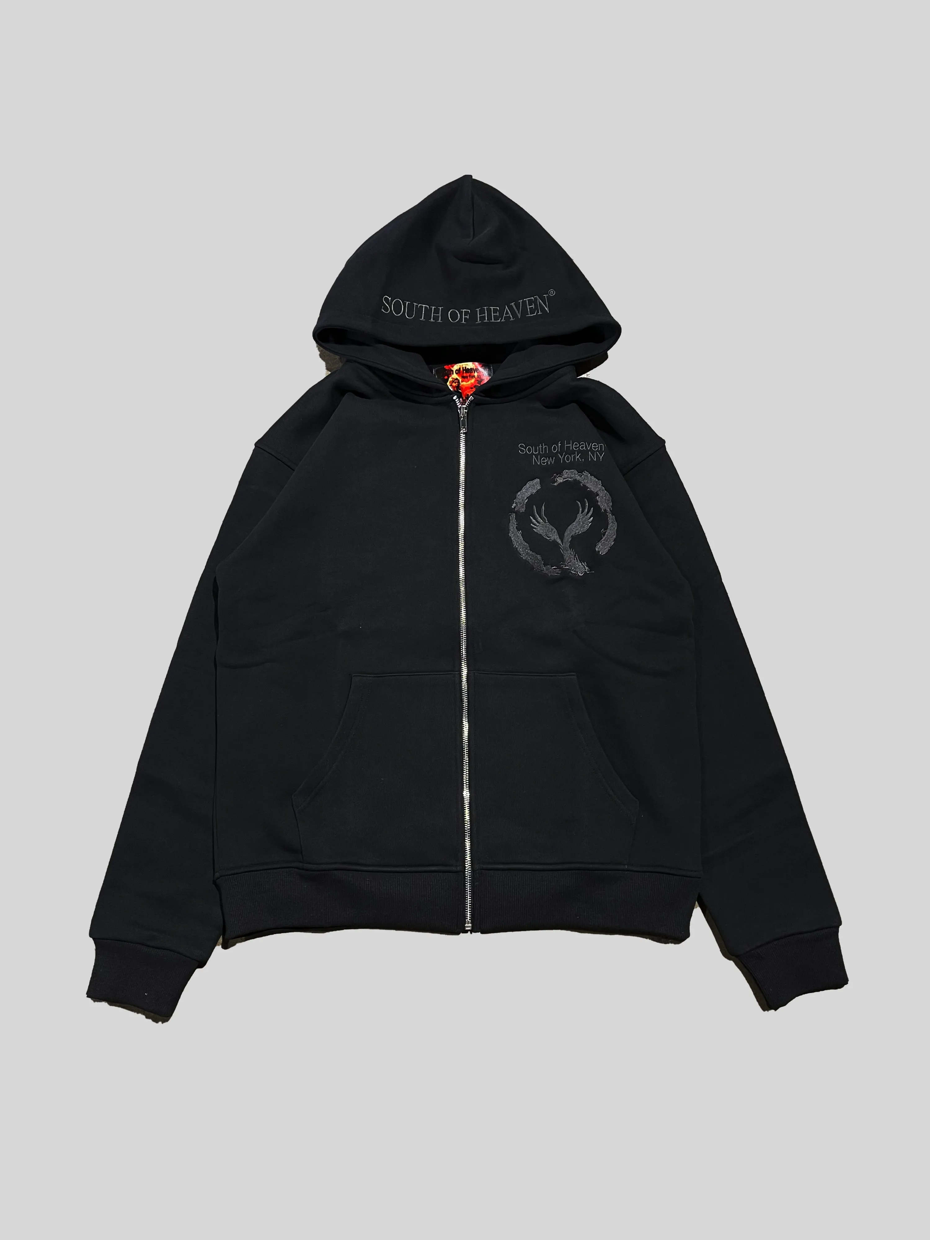SERENITY - Embroidered Zip-Up Hoodie