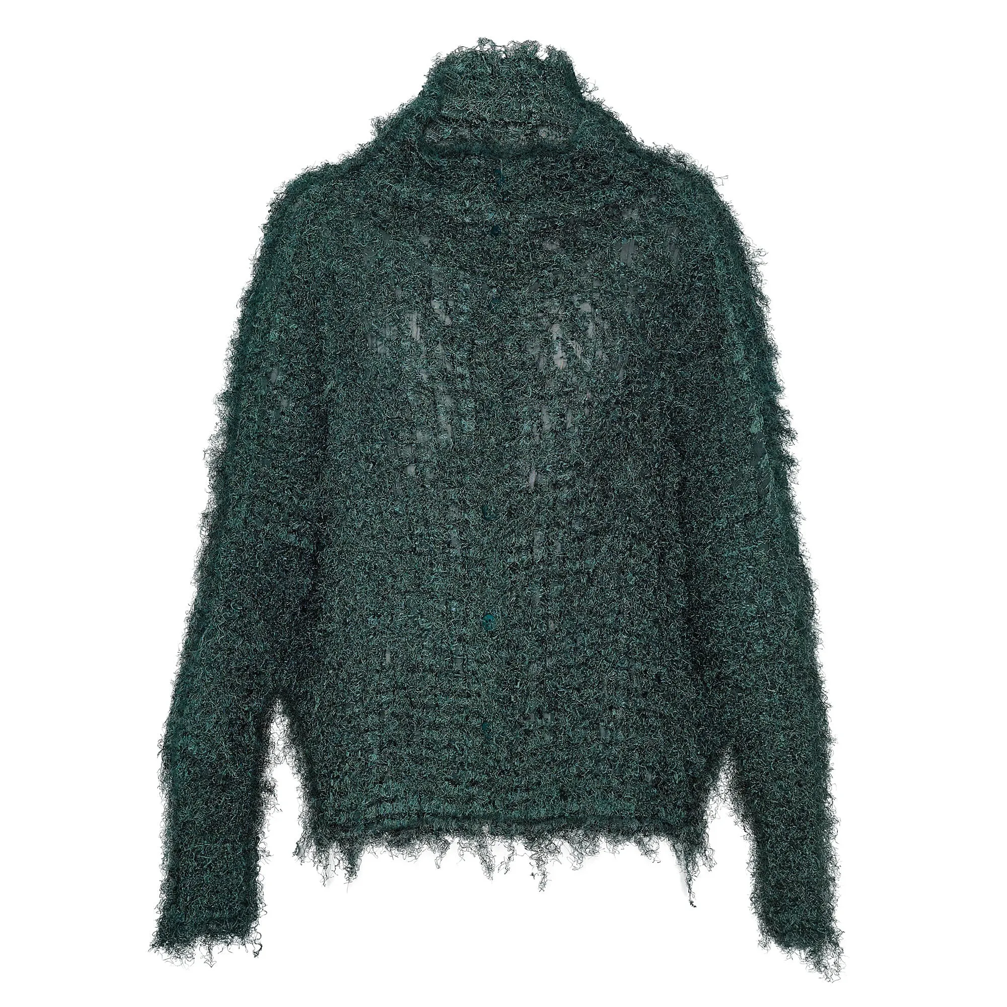Shaggy Pleats Cardigan