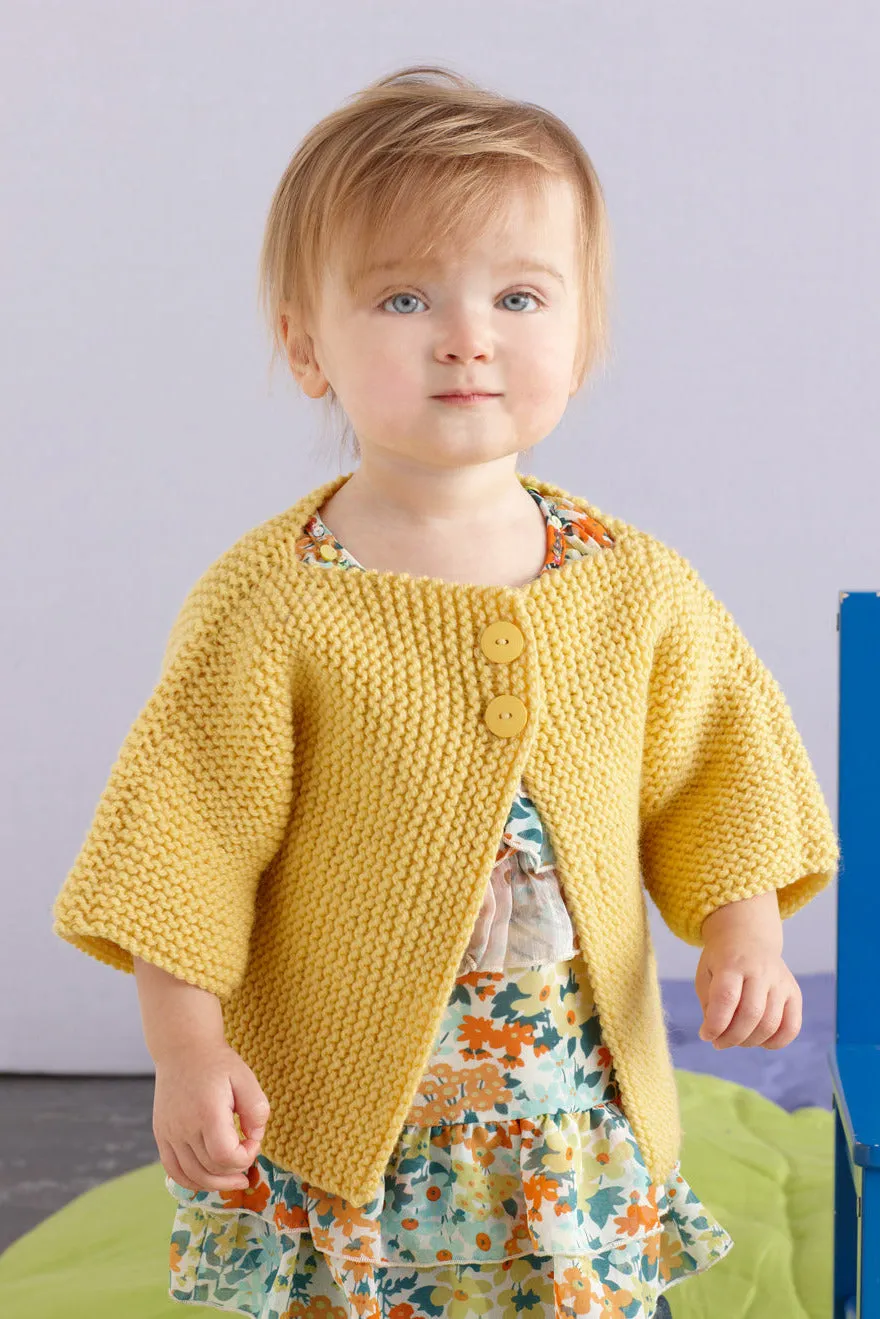 Side to Side Baby Cardigan Pattern (Knit)