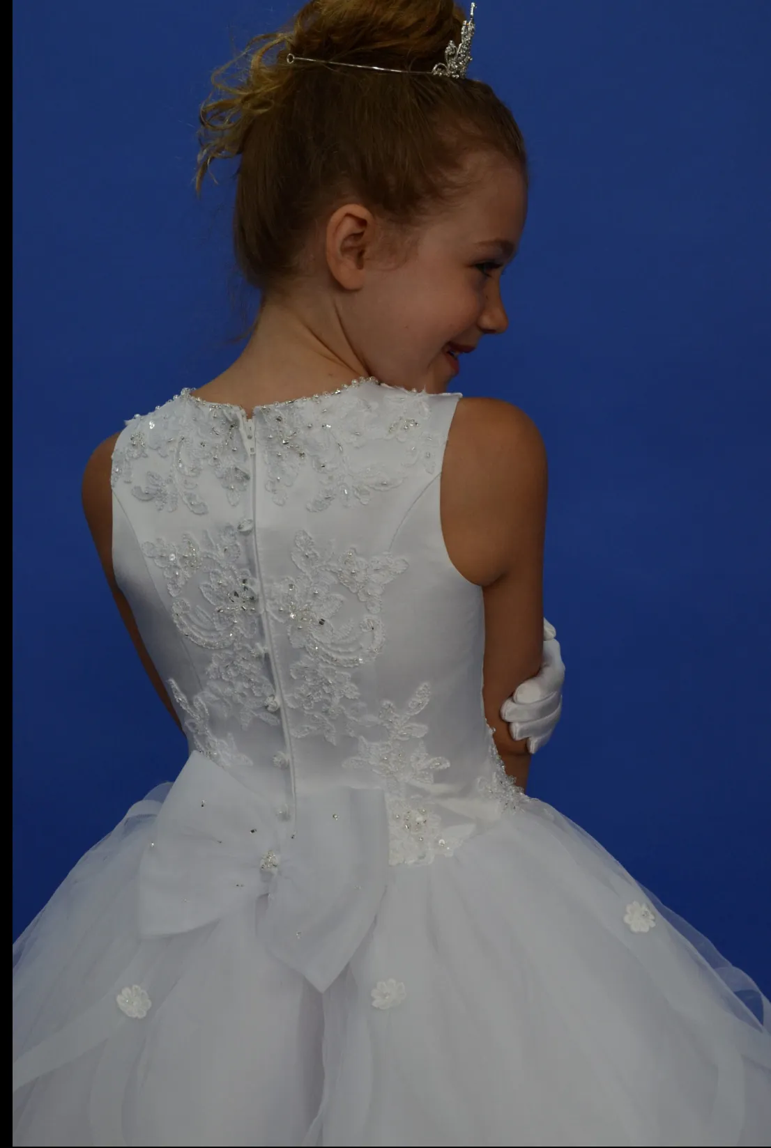 Sleeveless Layered Communion Dress