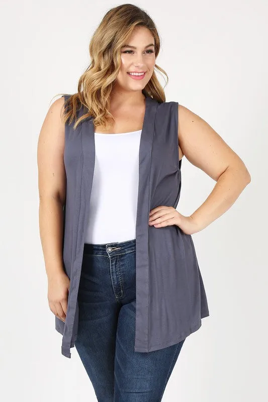 Sleeveless Loose Fit Vest Cardigan
