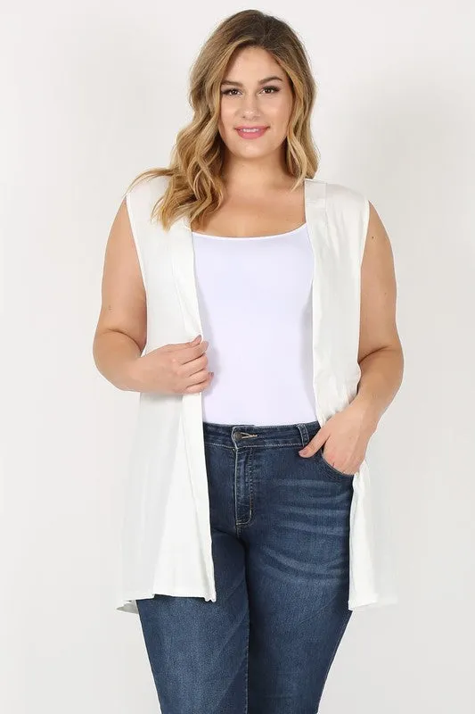 Sleeveless Loose Fit Vest Cardigan