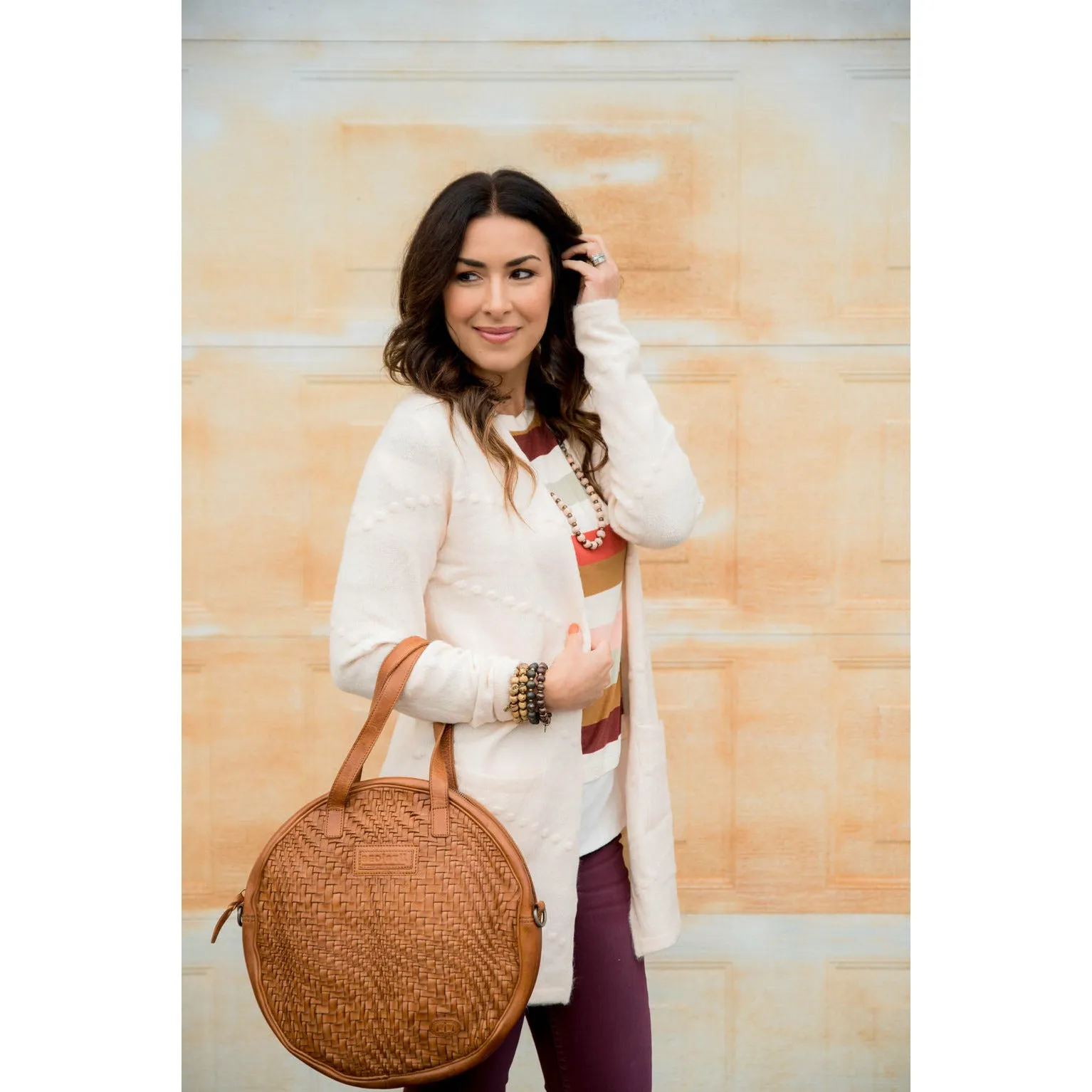 Solid Dot Accent Cardigan