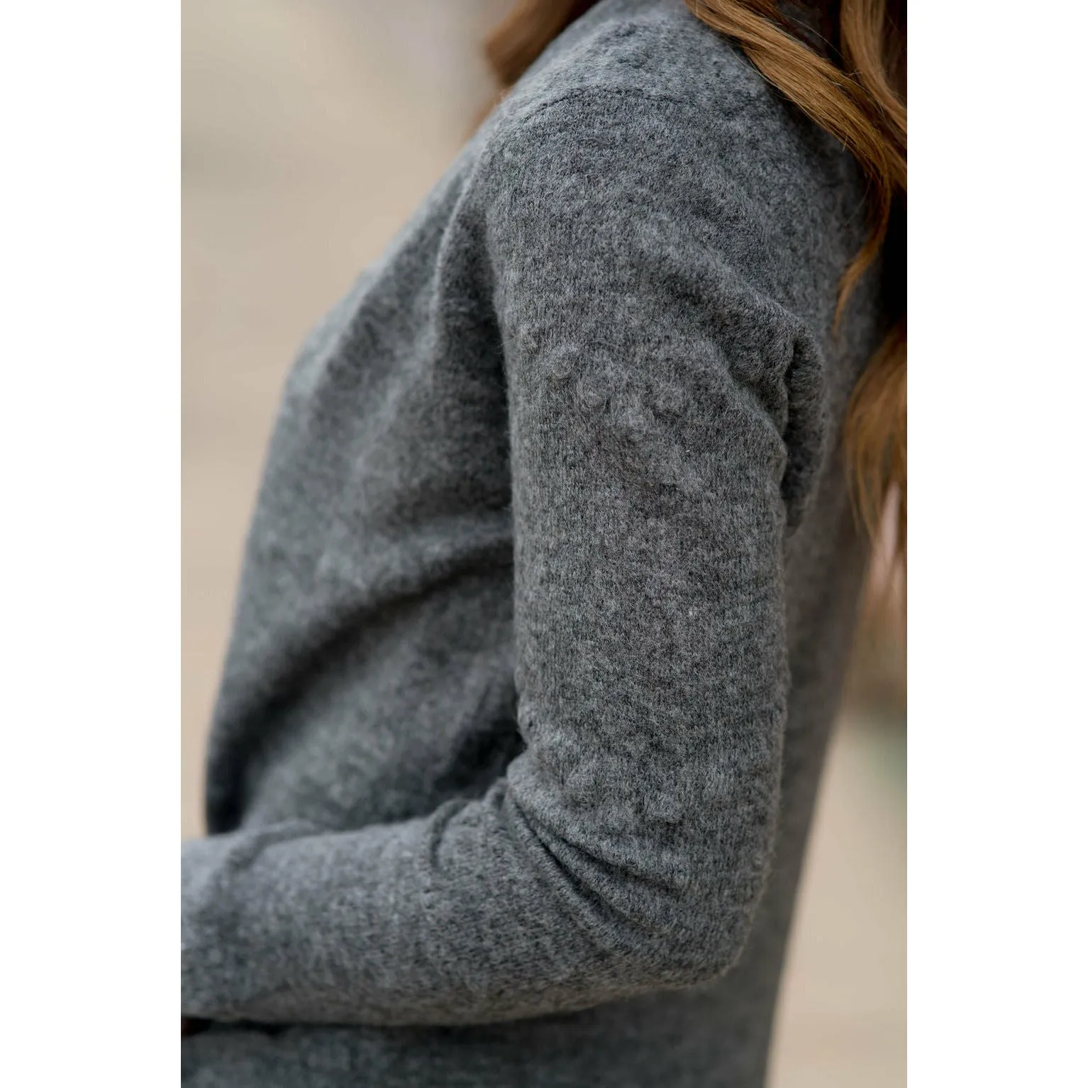 Solid Dot Accent Cardigan