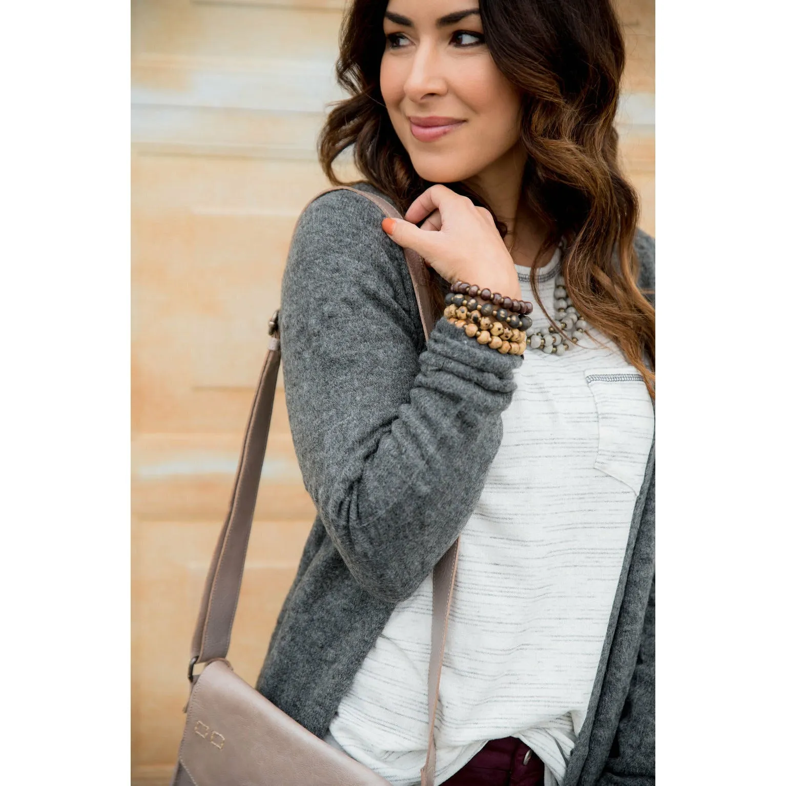 Solid Dot Accent Cardigan