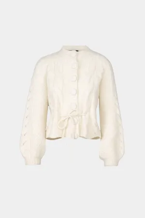 Sophia chunky cardigan White