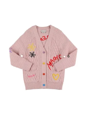 Stella McCartney Kids   Cable knit organic cotton cardigan 