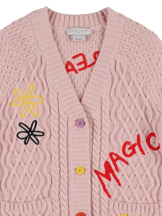 Stella McCartney Kids   Cable knit organic cotton cardigan 