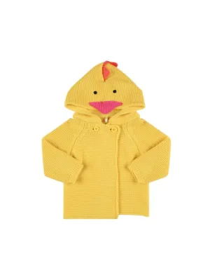Stella McCartney Kids   Cotton knit cardigan w/ 3D intarsia 