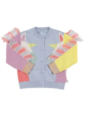 Stella McCartney Kids   Horses organic cotton knit cardigan 