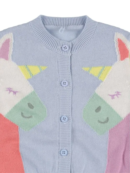 Stella McCartney Kids   Horses organic cotton knit cardigan 